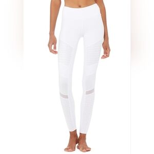 ALO YOGA High Waisted Moto Leggings - White